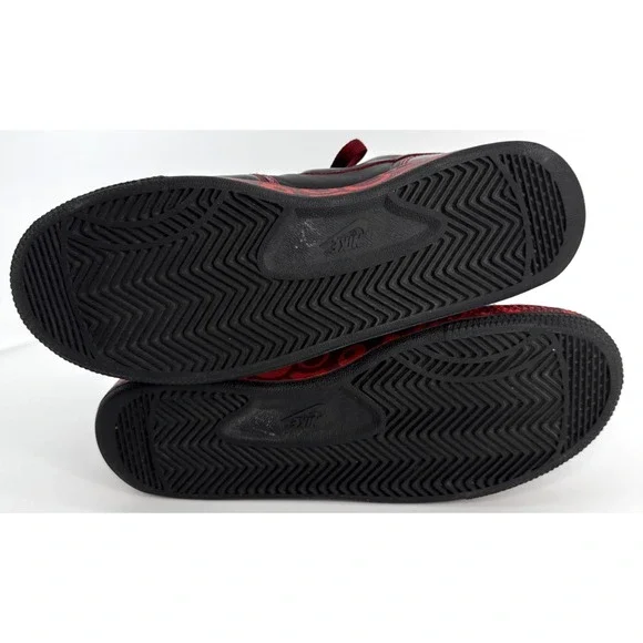 Nike Air Force 1 Low Men's 8.5 Black Red Swirl Midsole 2007 Y2K Retro